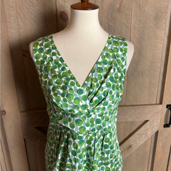Boden green Paint Spot print sleeveless dress Size 8L / 8 Long - Picture 6 of 13